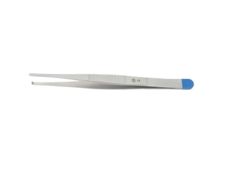 Surgical tweezers, medium, 1 x 2 teeth, 14.5 cm