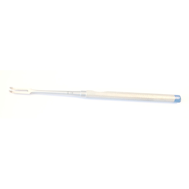 Divaricatore, a 2 denti, affilato, piccolo, curvo, 16,5 cm