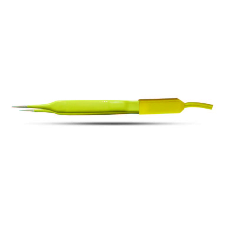 McPherson bipolaire pincet, 10,5 cm lang, 0,7 mm punt recht, Erbe-stekker