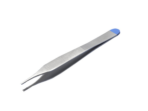 Pinzas quirúrgicas Adson-Brown, 2 filas de dientes, 12,0 cm